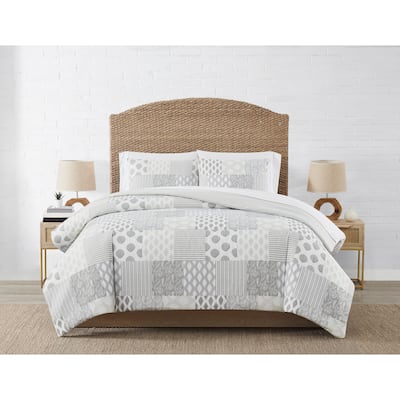 Coastal Living Sandbar Patchwork 3 Piece Duvet Cover Set