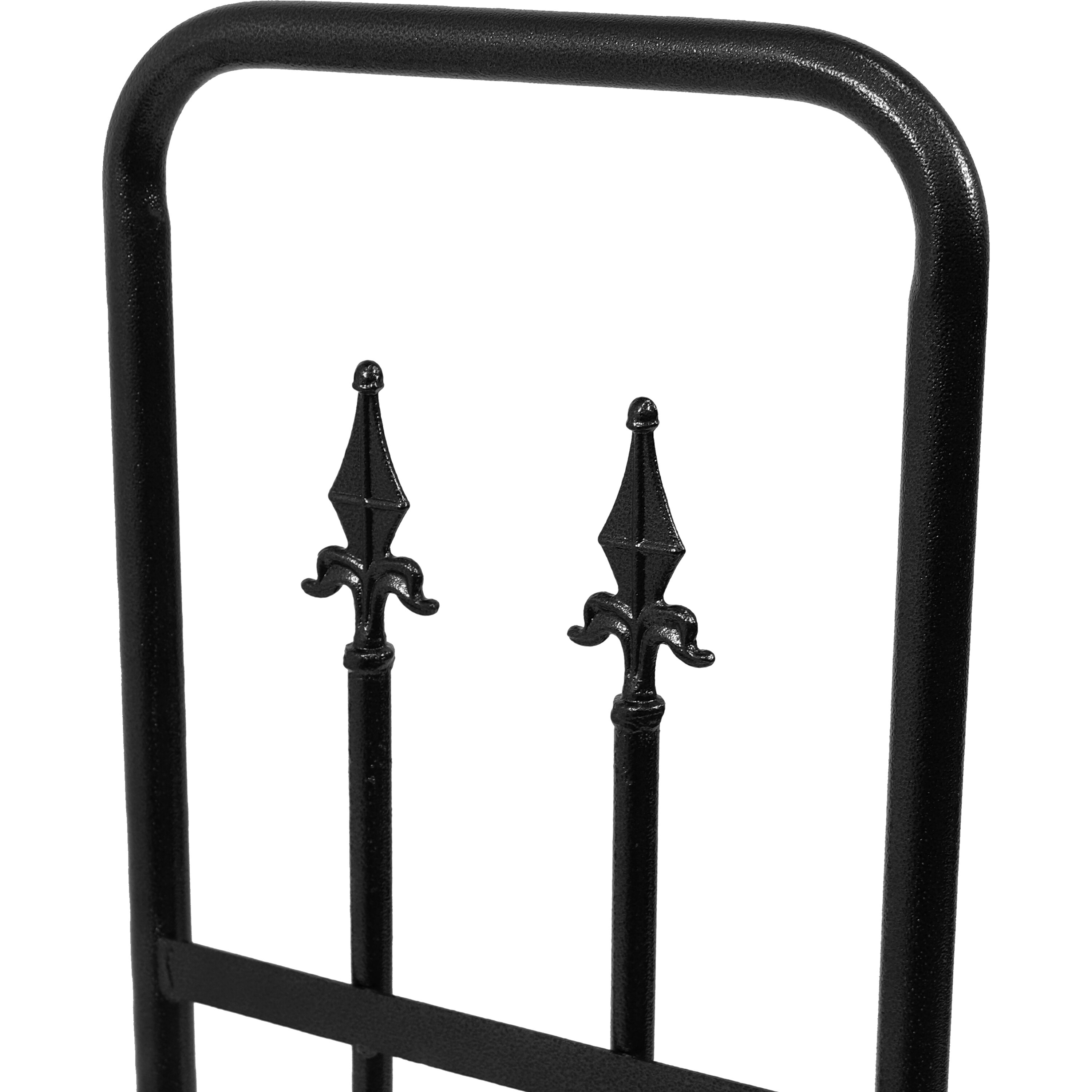 Sunnydaze Black Outdoor Decorative Steel Firewood Storage