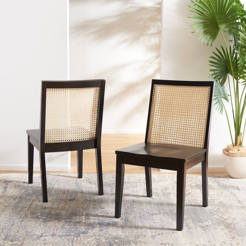 SAFAVIEH Clemma Farmhouse Dining Chair (Set of 2) - 18 In. W x 23 In. D x 35 In. H - 18"Wx23"Dx35"H