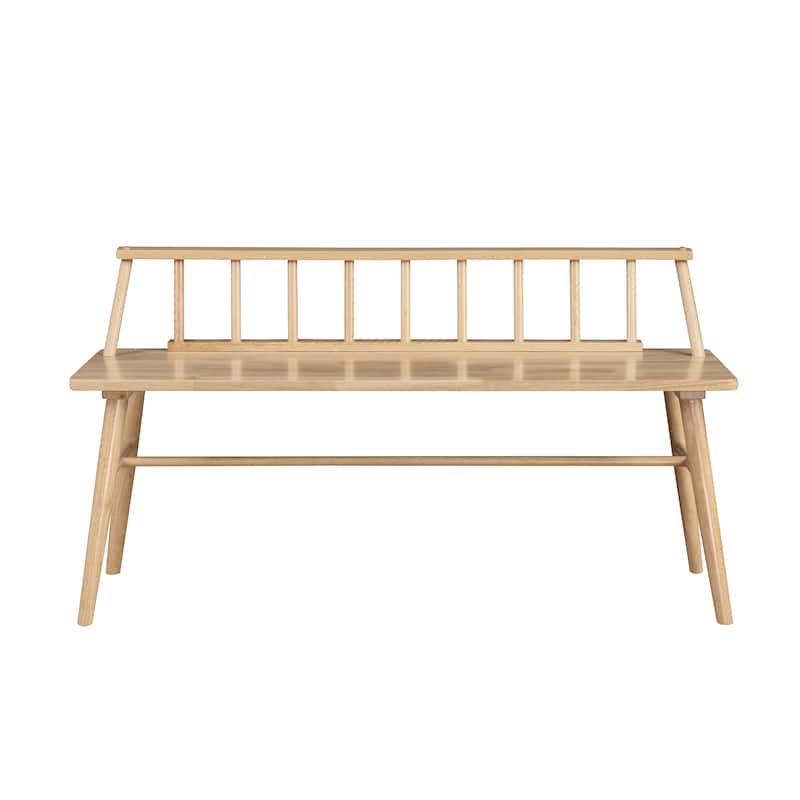Middlebrook Solid Wood Low-Back Spindle Entry Bench