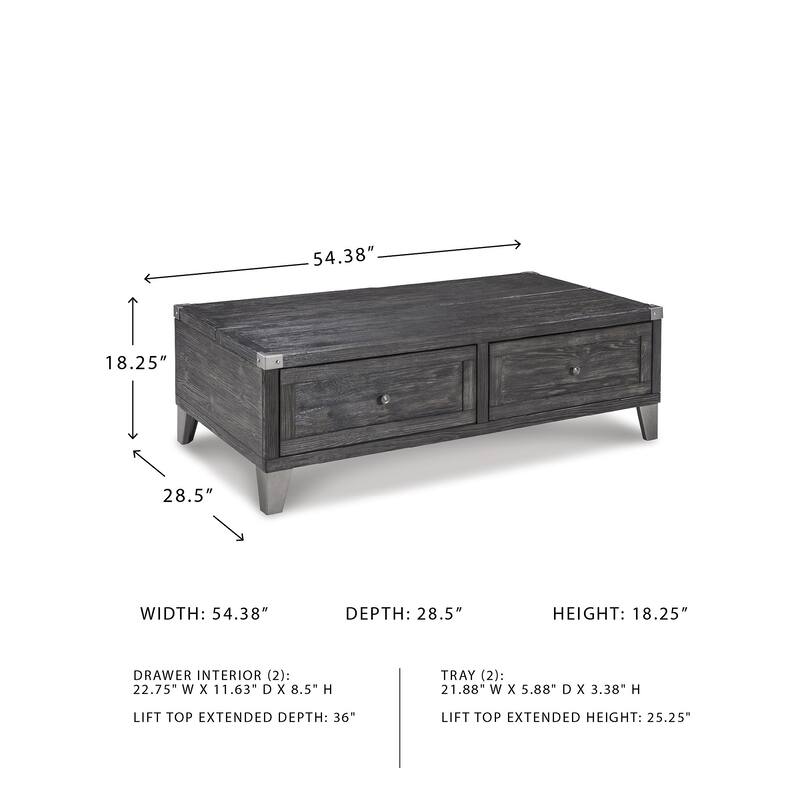 Signature Design by Ashley Todoe Dark Gray Coffee Table with Lift Top