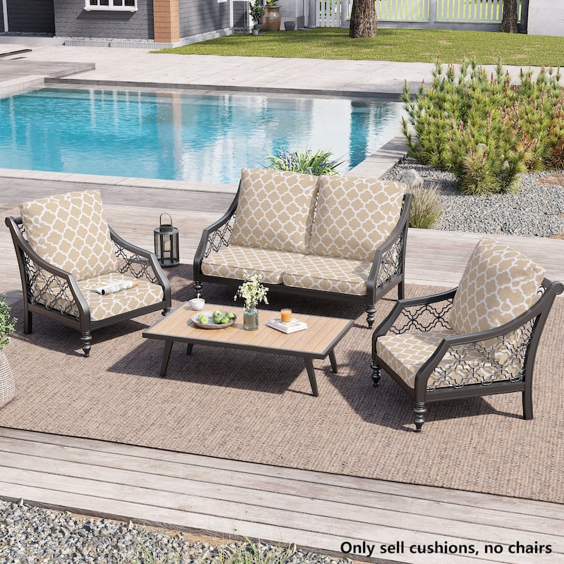21 W x 22 D in. Deep Seat Outdoor Cushion Set by Crestlive Products