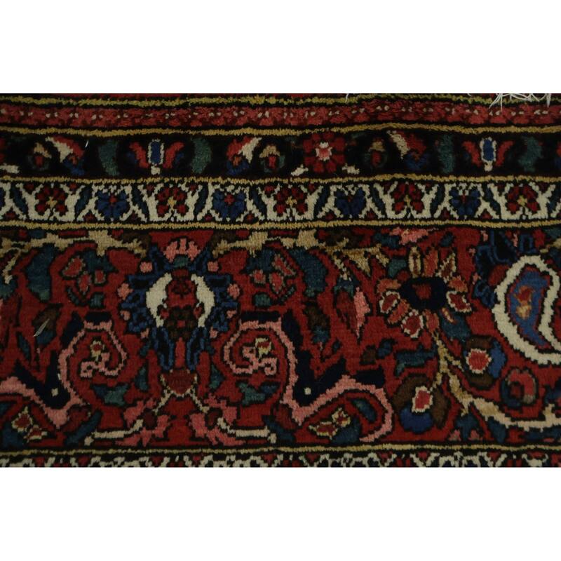 Hand Knotted Oriental 100% Wool Carpet Traditional Floral Red Bakhtiari Area Rug - 12' 2'' X 8' 6''