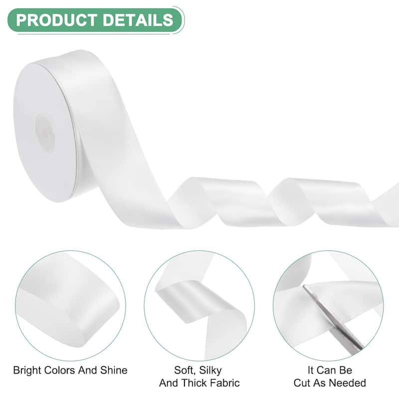 Satin Ribbon 50 Yards 1-1/2" Wide Polyester Fabric Ribbon Decoration