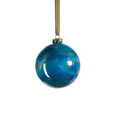 Solid Luster 4" Glass Ball Ornaments, Set of 6