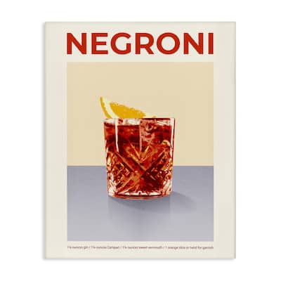 Stupell Negroni Classic Cocktail Canvas Wall Art Design By Victoria Barnes