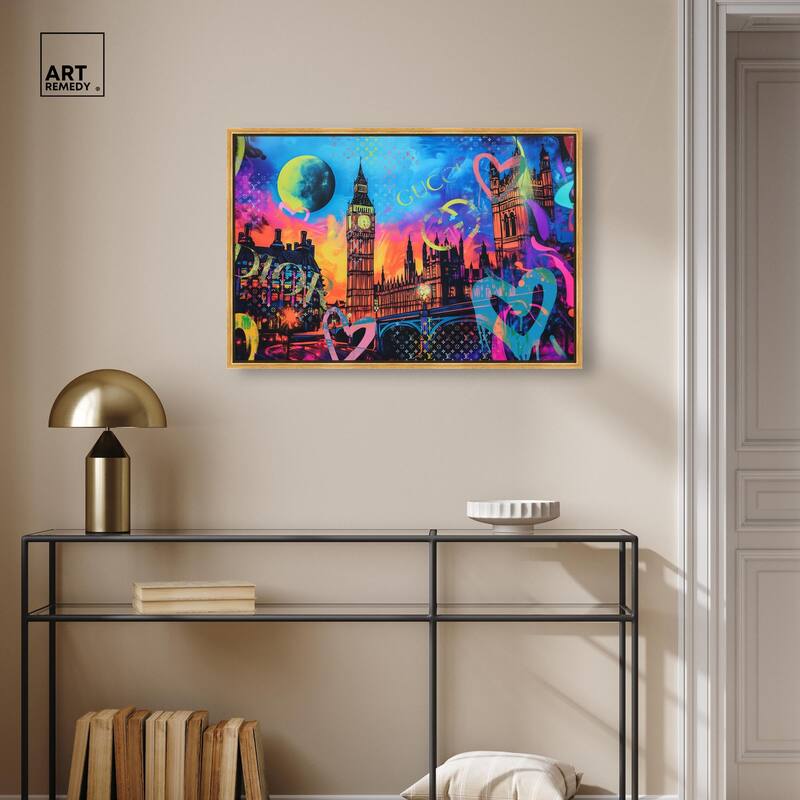 London Graffiti Canvas by Art Remedy