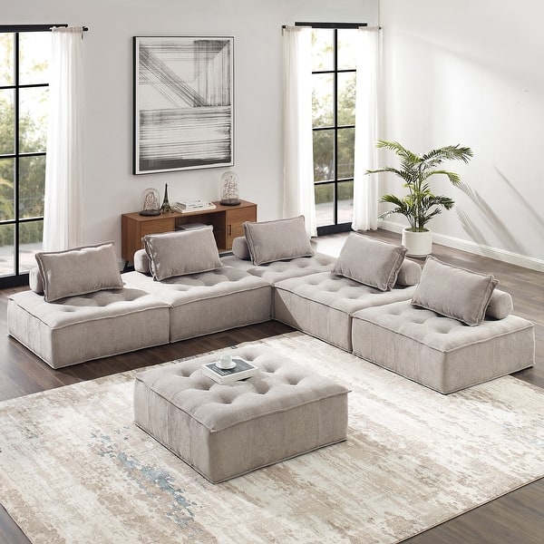Art Leon Modern Square Modular Sectional Sofa Overstock 30739525 Shop our best selection of sectional sofas & couches to reflect your style and inspire your home.