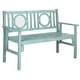 preview thumbnail 4 of 4, SAFAVIEH Outdoor Living Piedmont Beach House Blue Folding Bench - 48.4" x 23.6" x 34.7"