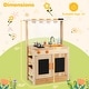 preview thumbnail 3 of 8, Costway Mud Kitchen for Kids with Planting Pots Stovetops Removable - See Details