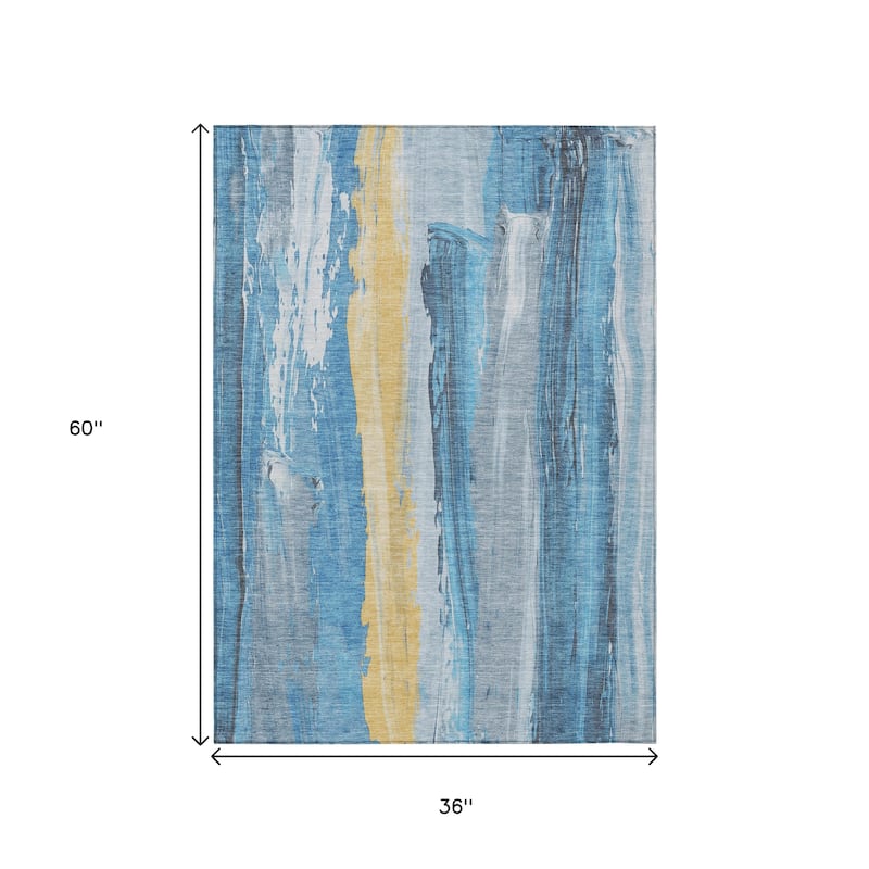 HomeRoots Abstract Transitional Rectangle Outdoor Rug