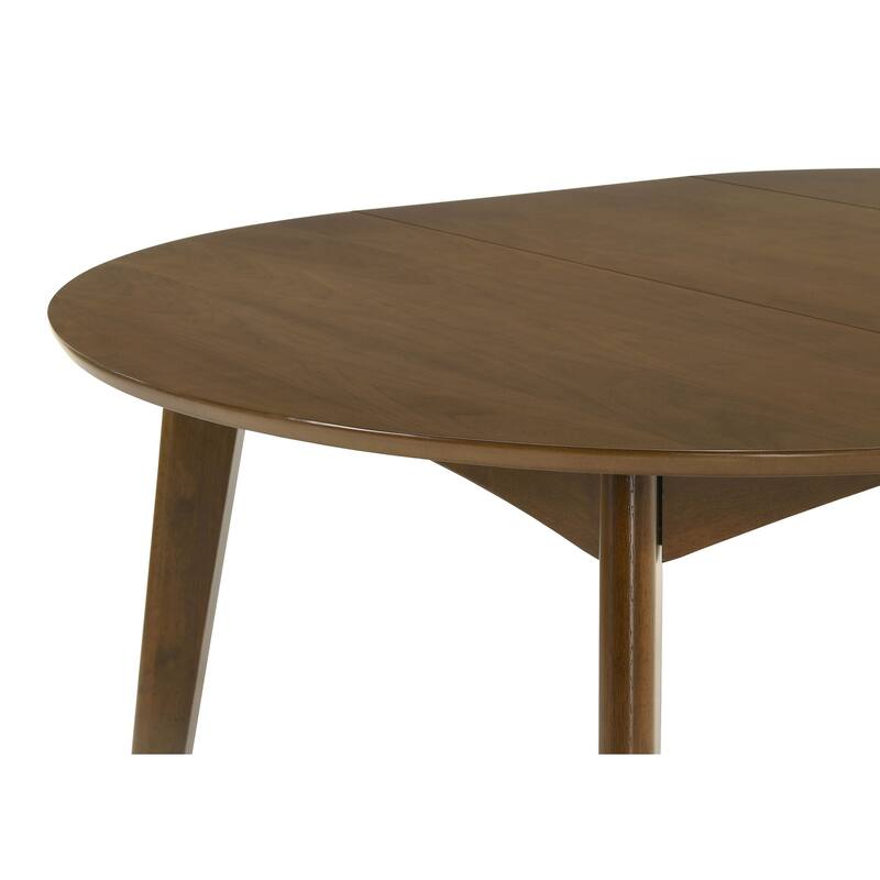 Jedda Oval 60-inch Extension Leaf Dining Table Dark Walnut