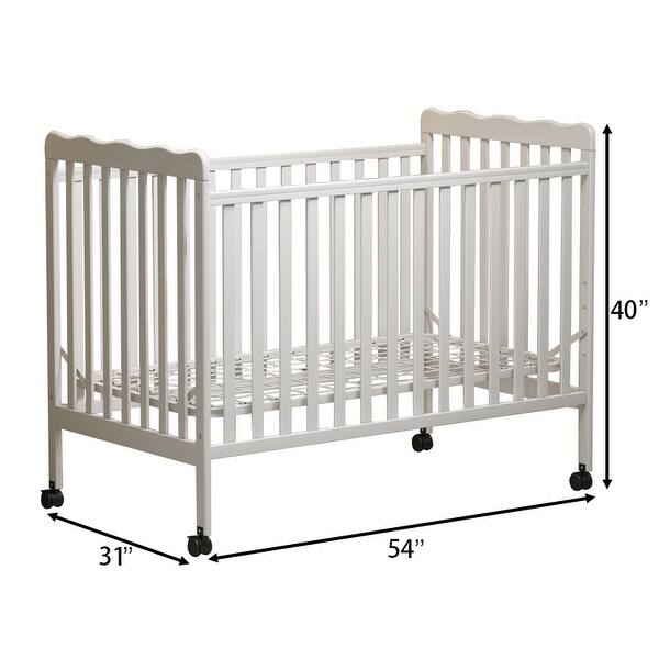 dimension image slide 4 of 5, 3-In-1 Convertible Crib In Natural, Made Of Sustainable Pinewood, Non-Toxic Finish, Comes With Locking Wheels
