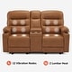 preview thumbnail 18 of 35, MCombo Electric Power Loveseat Recliner with Console, Power Reclining Sofa with Heat and Vibration, USB Ports, Cup Holders PR624