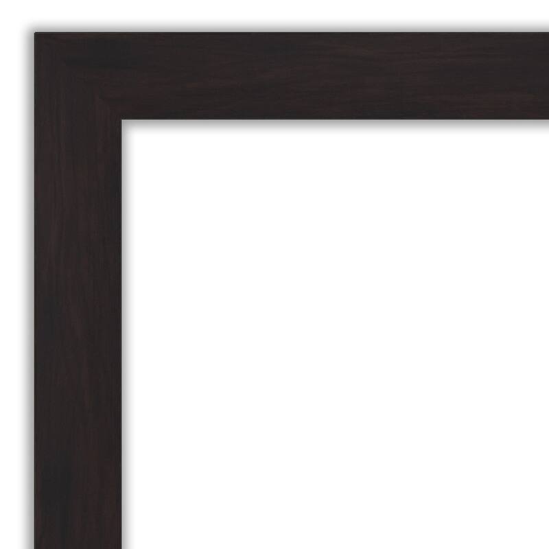 Beveled Bathroom Wall Mirror - Furniture Espresso Narrow Frame