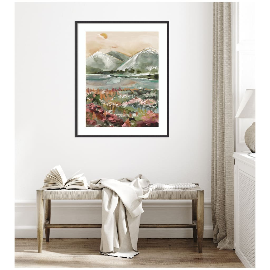Kate and Laurel Framed Art Neutral Landscape 03 by Annie Quigley