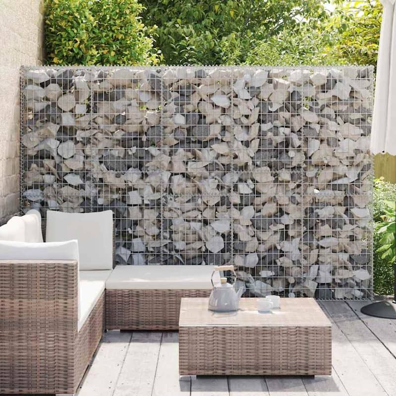 vidaXL Gabion Basket, Galvanized Steel