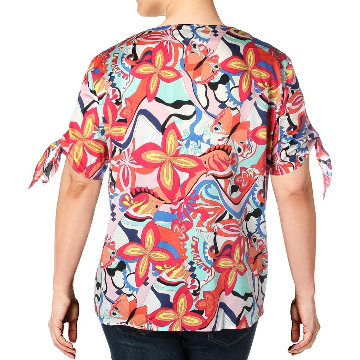 Shop Basler Womens Plus Blouse Cotton Floral 24 Overstock