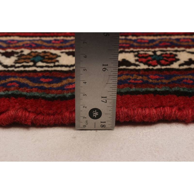 ECARPETGALLERY Hand-knotted Andelz Red Wool Rug - 3'8 x 10'7