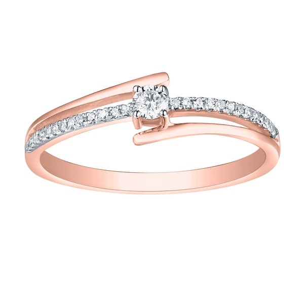 Prism Jewel G-H//I1 Round Natural Diamond Stackable Designer Ring,