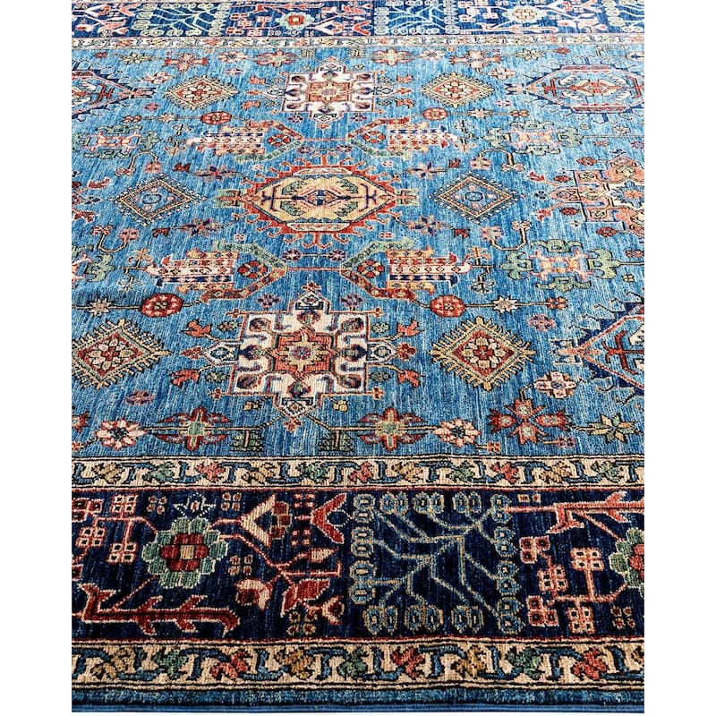 Serapi One-of-a-Kind Hand-Knotted Area Rug - Light Blue, 6' 2" x 8' 11" - 6' 2" x 8' 11"