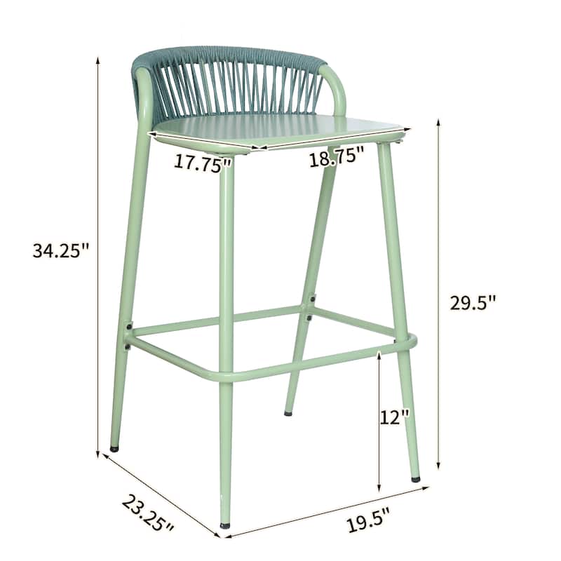 Christopher Knight Home - Samantha Outdoor Aluminum Barstools (Set of 4)