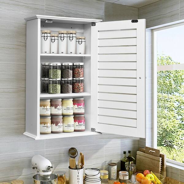 Gymax Wall Mount Medicine Cabinet Multifunction Storage Organizer On Sale Overstock 29556547
