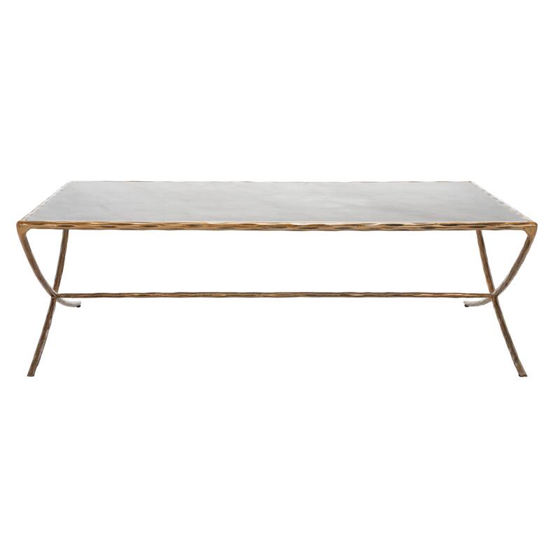 SAFAVIEH Couture Italia Rectangle Metal Coffee Table - 48 In. W x 28 In. D x 15 In. H - 48"W x 28"D x 15"H