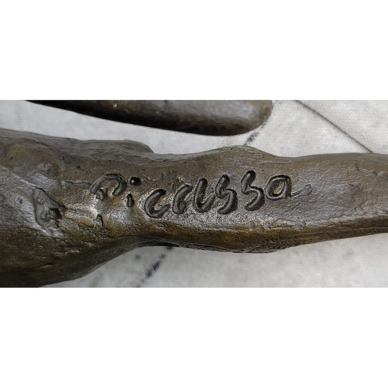 Hot Cast Bronze Metal Bull Sculpture Figure After Pico Figurine Statue Decor