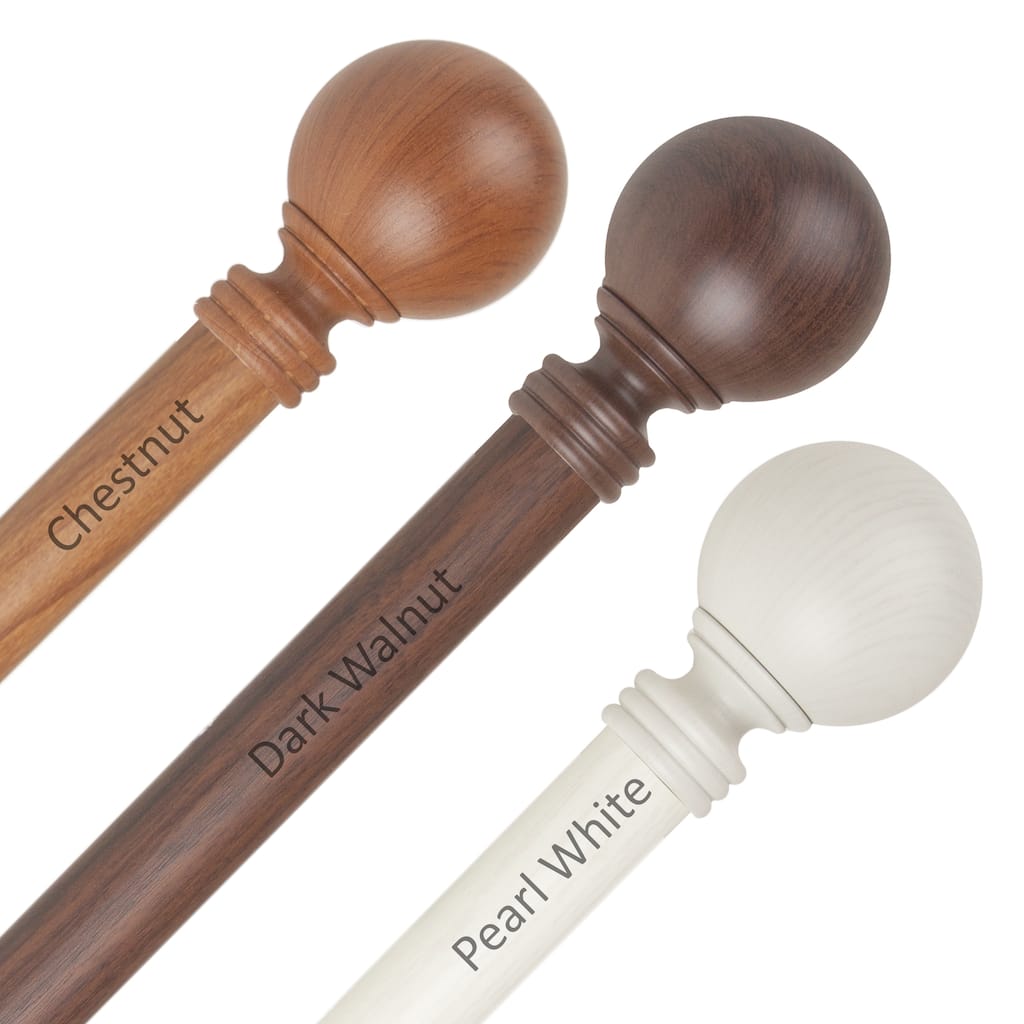 InStyleDesign Pellet 1 inch Faux Wood Curtain Rod