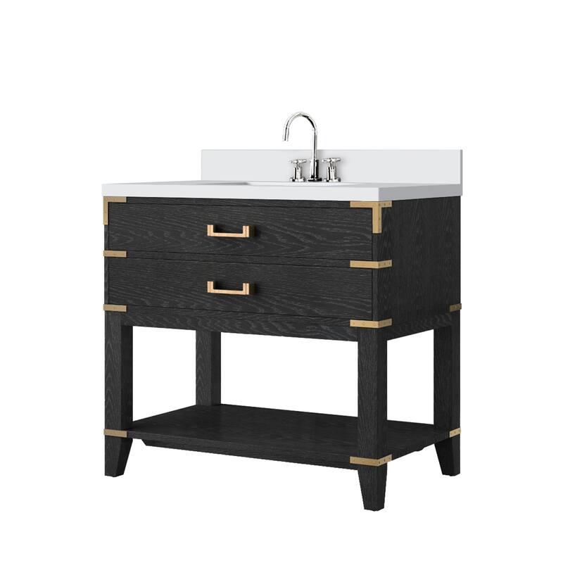 Norwalk Bath Vanity Cultured Marble Top, Sink and Faucet
