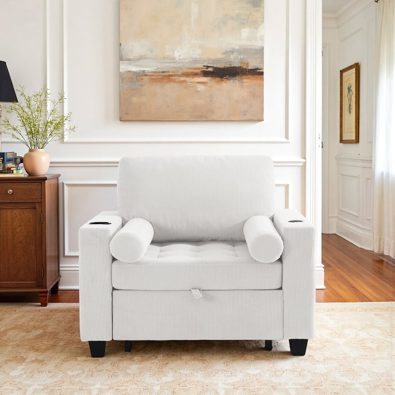 3-in-1 Adjustable Sleeper Sofa Bed Convertible Chair for Living Room