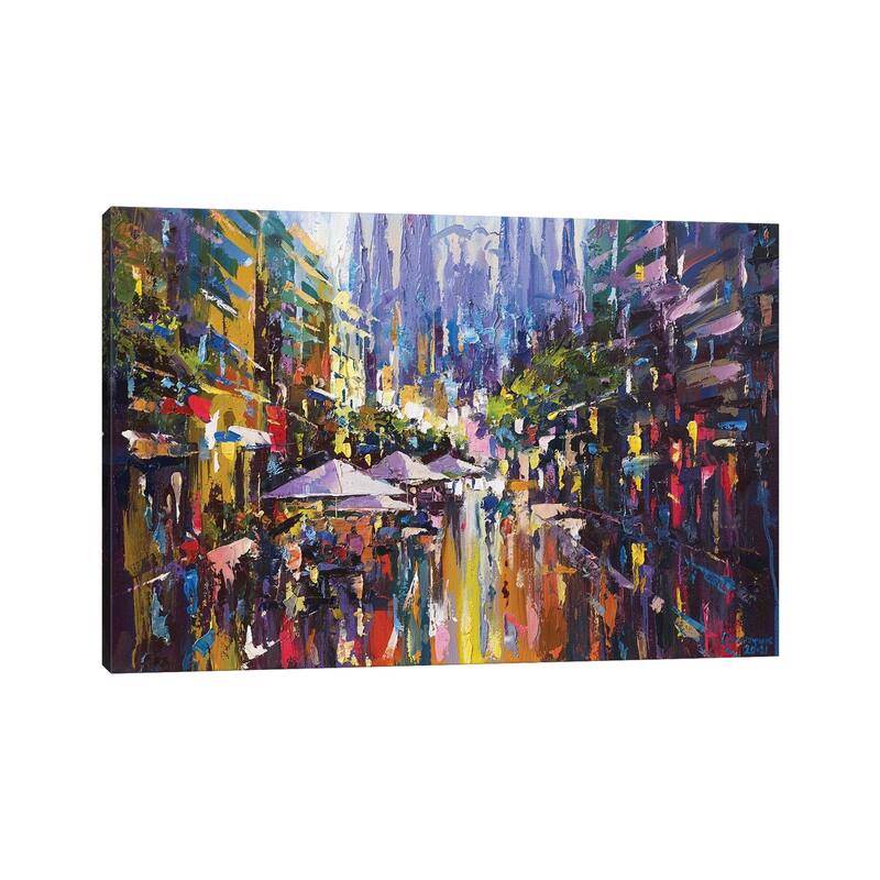 iCanvas "Cityscape Barcelona" by Andrej Ostapchuk Canvas Print