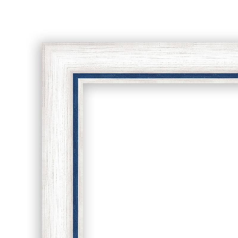 Amanti Art Morgan White Blue Framed Dry Erase Magnetic Board