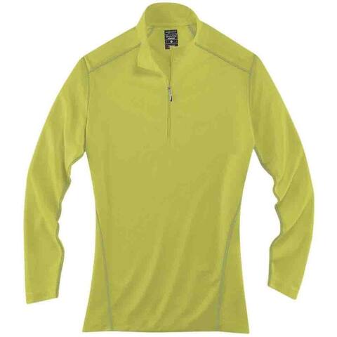 River's End Mock Neck Layering Womens Athletic Layering - Yellow