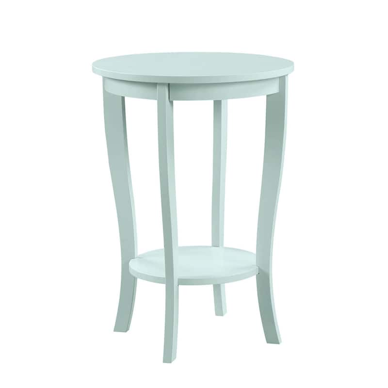Convenience Concepts American Heritage Round End Table with Shelf