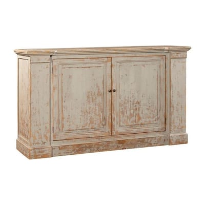 Bayonne 72-inch Reclaimed Pine Wood Sideboard with Distressed Gray Finish