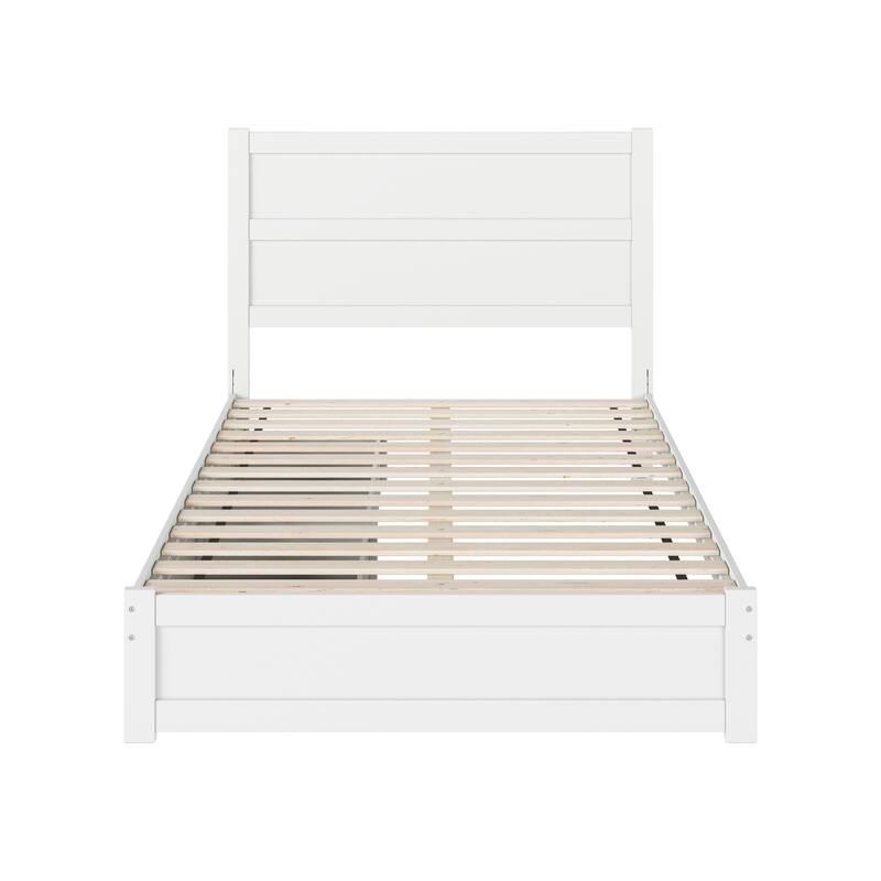 Aveline Wood Platform Bed with Matching Footboard & Storage Drawers
