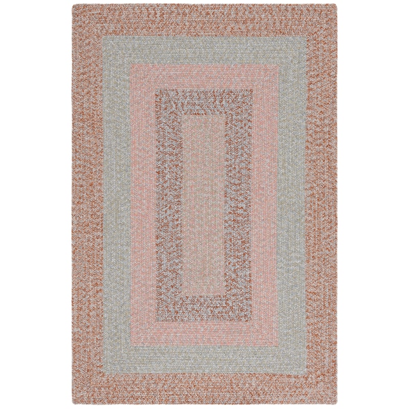 SAFAVIEH Handmade Braided Ecenur Indoor/Outdoor Machine Washable Rug - 3' x 5' - Brown/Grey Pink