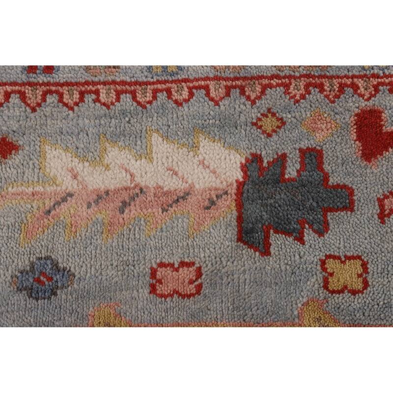 Floral Oushak Oriental Area Rug Handmade Wool Carpet - 8'2"x 9'9"