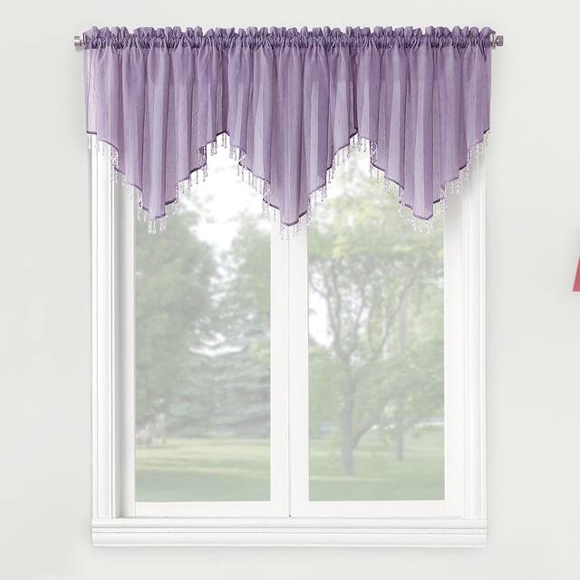 No. 918 Erica Sheer Crush Voile Single Ascot Curtain Valance
