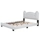 preview thumbnail 6 of 5, Full Upholstered Platform Bed with Cartoon Ears Headboard - Cute Design, Sturdy