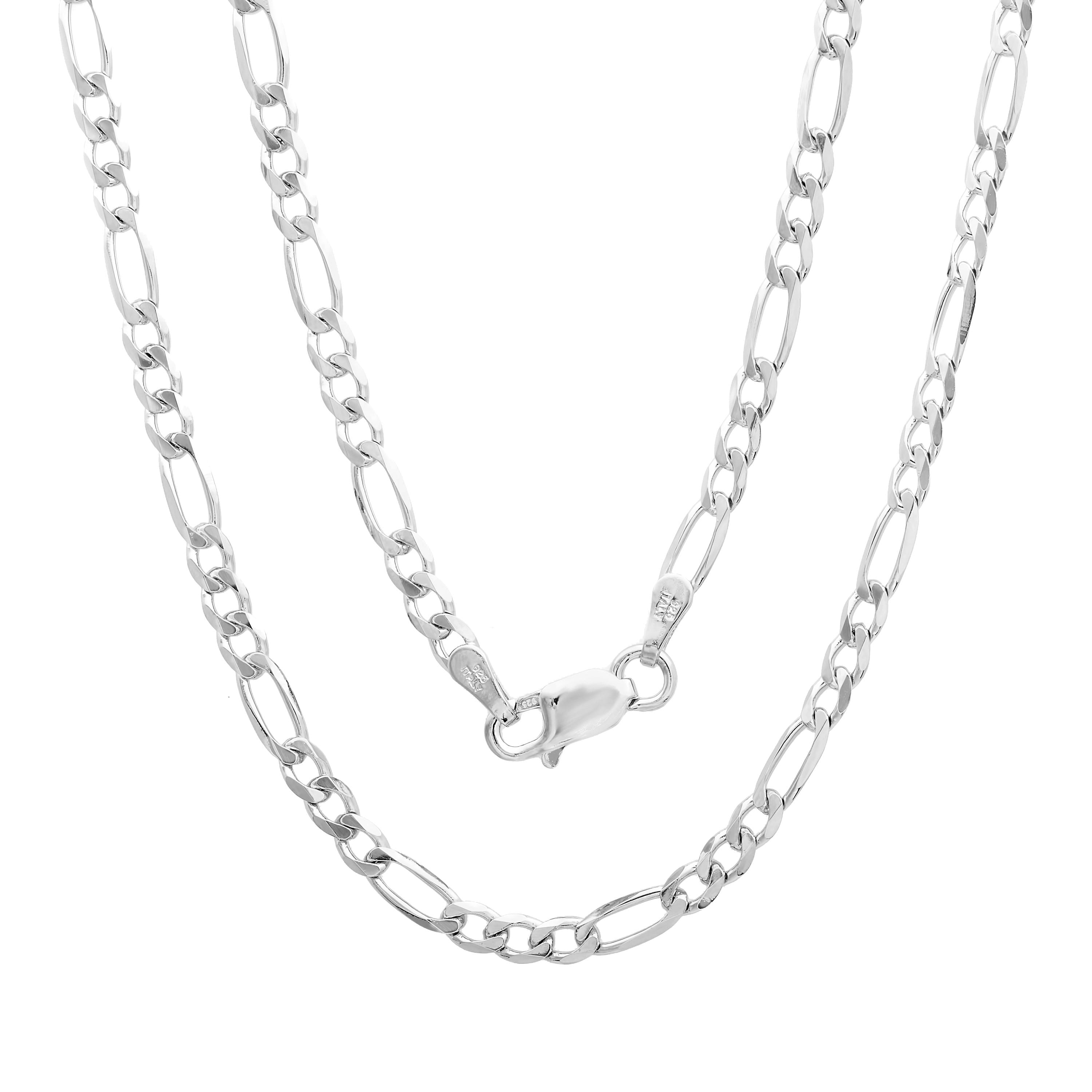 Roberto Martinez Sterling Silver 3 mm Figaro Chain (16"-30")