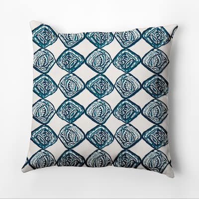 Cowry Check Outdoor Pillow