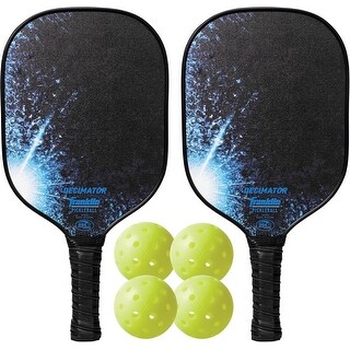 Franklin Sports Pickleball 2 Player Carbon Fiber Paddle and X-40 Pickleball Set
