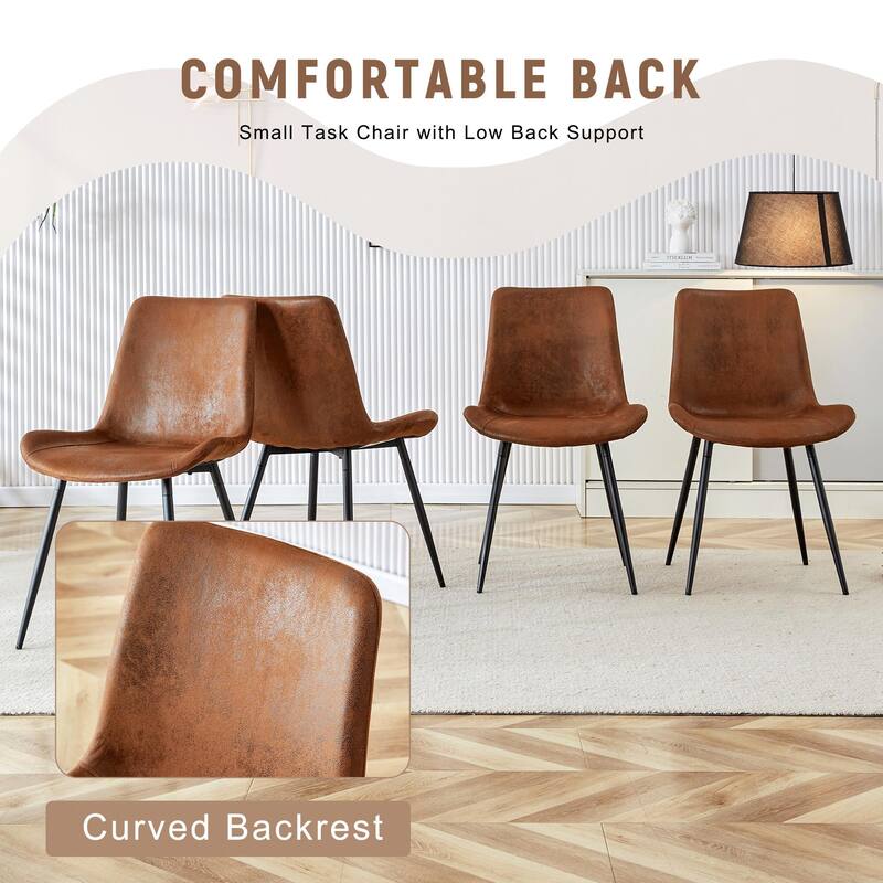 5-Piece Round Dining Table with Double Layer Storage, Wood and Black Fan Panels, Ergonomic Fabric Chairs, Anti-Slip Feet