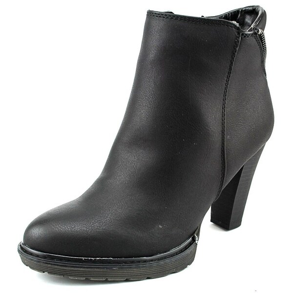 White Mountain Abbot Women Round Toe Synthetic Black Ankle Boot