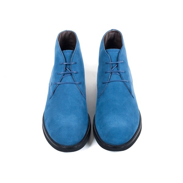 mens blue suede ankle boots