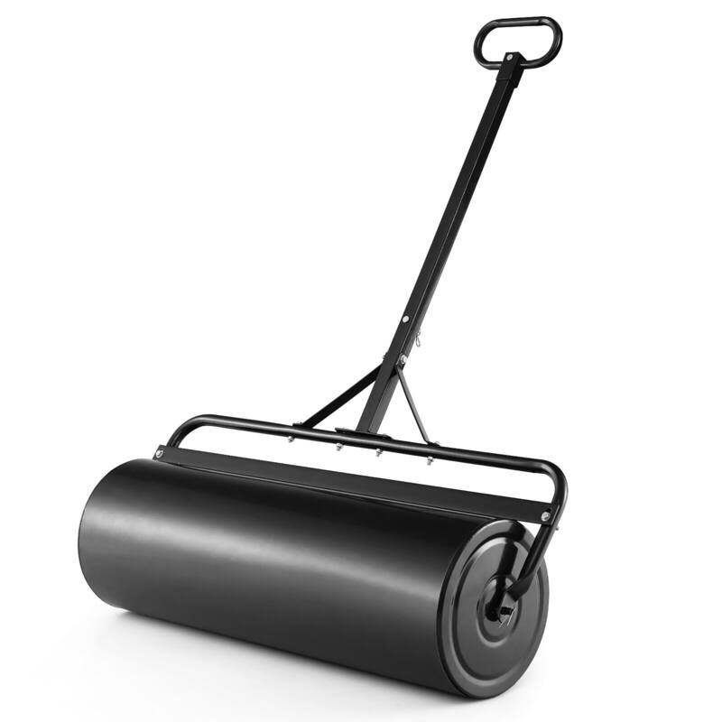 Gymax Lawn Roller Push/Tow Behind a Tractor Sod Drum Roller for Park