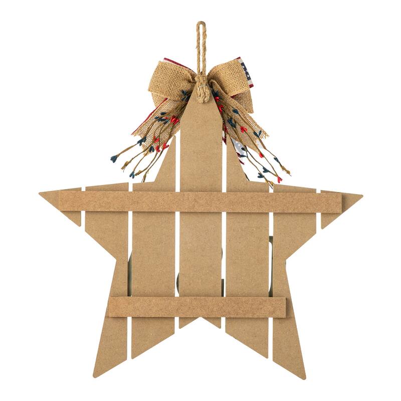 Glitzhome Patriotic/Americana Wooden Flag Sign Door Hangers Decor